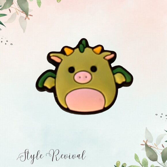 5/$10 Jibbitz - Squishmallow Adorable Green Monster Squishmallow Croc Shoe Charm - Picture 3 of 3